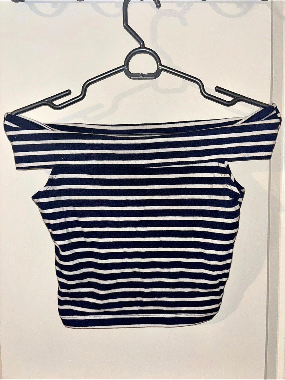 Wild Fable Striped Crop Top in Blue & White Size XXS Like New